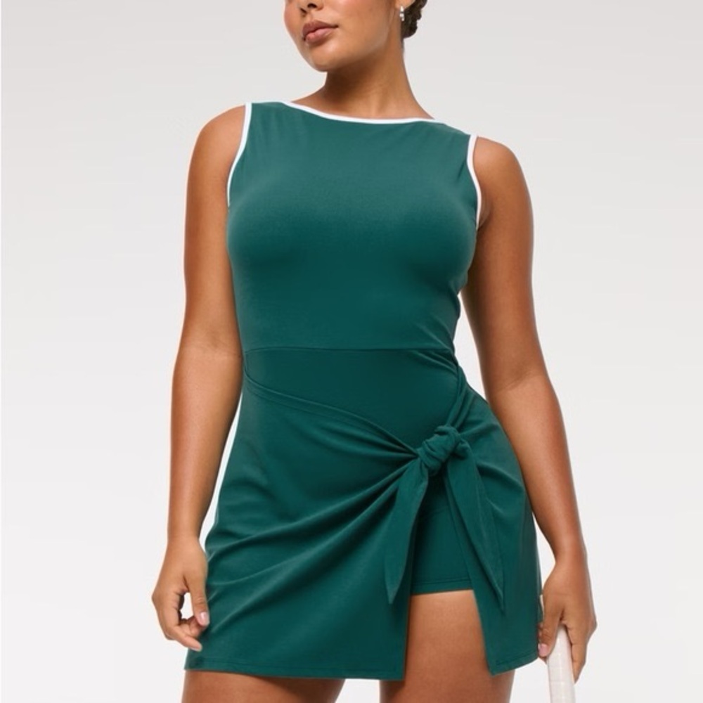 Abercrombie & Fitch Teal Mini Dress with White Trim